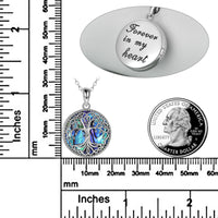 Thumbnail for Tree of Life Locket Necklace Jewelry for Women Sterling Silver Celtic Family Tree Abalone Shell Lockets Jewelry Gifts for Mom Daughter