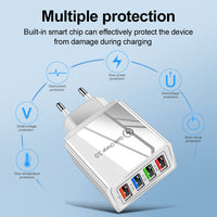 Thumbnail for USB Charger Quick Charge 3.0 4 Phone Adapter For Tablet Portable Wall Mobile Charger Fast Charger