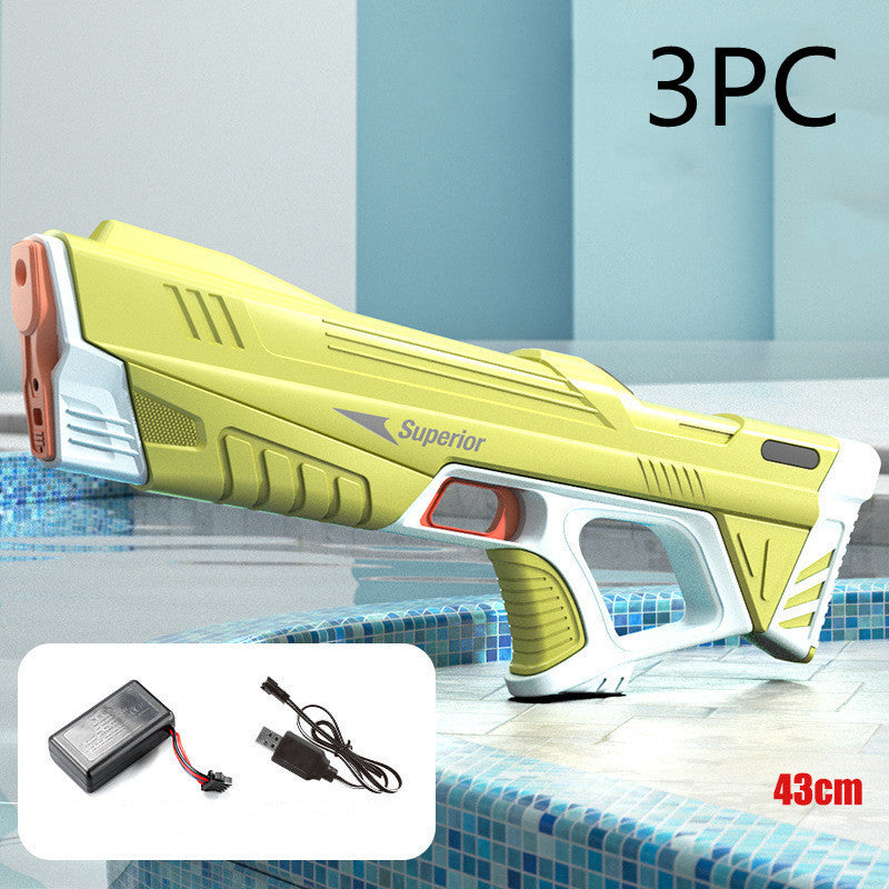 Summer Full Automatic Electric Water Gun Toy Induction Water Absorbing High-Tech Burst Water Gun Beach Outdoor Water Fight Toys