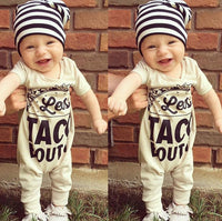 Thumbnail for Newborn Baby Boy Girls Clothes Hamburg Letters Short Sleeves Romper Jumpsuit Outfits 0-18M