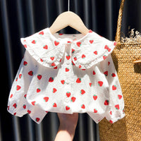 Thumbnail for Girls Shirts Autumn Baby Print Long-sleeved Blouse Doll Shirts Spring and Autumn Clothes Baby Girls Blouse Girl Tops