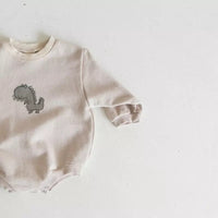 Thumbnail for Baby Jumpsuit Dinosaur Print Long Sleeve Romper