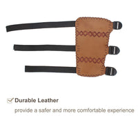 Thumbnail for Krayney Youth Leather 3-Strap Arm Guard Hunting Shooting Arrow Bow Gear Accessories, Archery Arm Protector