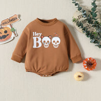 Thumbnail for Baby Long Sleeve Letter Skull Print Jumpsuit