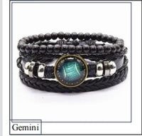 Thumbnail for Vintage Braided Leather Cord Set Bracelet, Cowhide Hand Cord, Men's Leather Bracelet